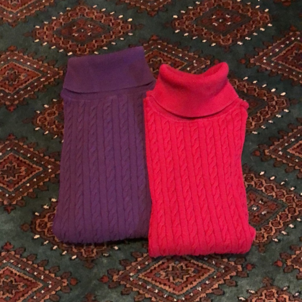 Pair of Talbots Cotton Turtleneck Sweaters